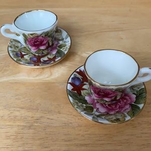 Set of two - mini tea cup set